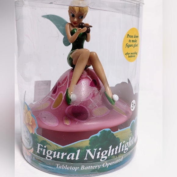 Disney Other - Disney Fairies Tinkerbell Figural Night Light, Tabletop Battery Operated